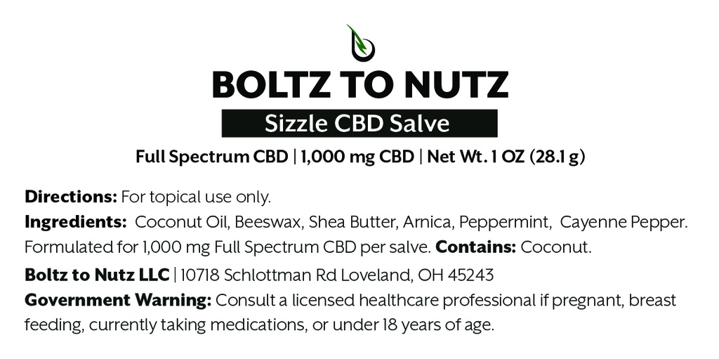 Sizzle+ (Warming) CBD Salve