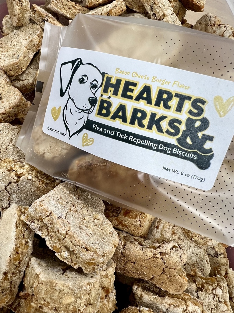 Hearts & Barks Flea and Tick Repellant Dog Biscuits